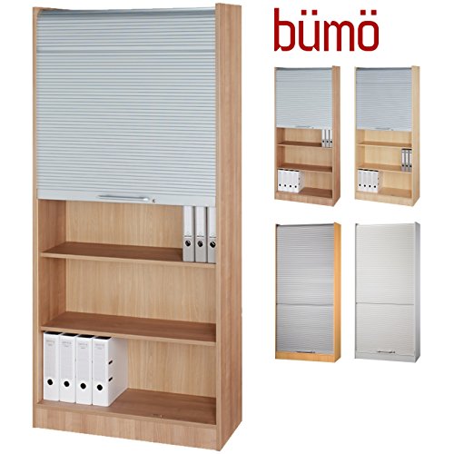 Aktenordnerschrank  Nussbaum/Silber