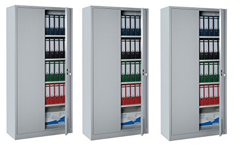 3x Lagerschrank - Stahlschrank für Aktenordner günstiger im SPAR-Paket!
