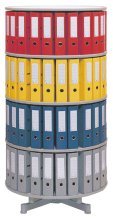Ordnerdrehsäule 4 Etagen für 96 Ordner - Schneller Ordnerzugriff