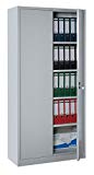 Flügeltürenschrank Schrank Stahl Stahlblech Lagerschrank Aktenschrank Büroschrank Werkzeugschrank 4 Fachböden/4,5 OH/Maße: 1800x800x380mm 530330 kompl. montiert und verschweißt